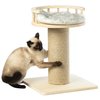 Pawsmark Wooden Cat Sisal Scratching Post Tree Tower with Seat Pet Bed Lounge QI003735